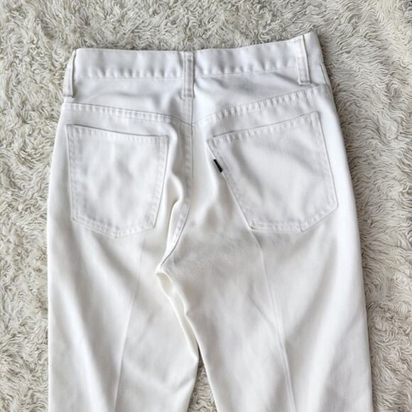 Vintage Levi's Sta Prest Big E White Jeans Slacks 26x28 - Picture 1 of 7
